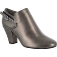 thumbnail image 2 of EASY STREET Womens Silver Cushioned Buckle Accent Freda Round Toe Block Heel Zip-Up Dress Shootie 8 W, 2 of 7