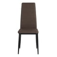 thumbnail image 6 of Homy Casa Upholstered Brown Fabric Dining Chairs Set of 4, for Kitchen, Apartment & Dining Room, 6 of 10