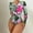Hot Pink, variant on BLTIBY Women's One Piece Swimsuit Round Neck Long Sleeve Printed Bikini Set Bathing Suits Fashion Casual Swimwear Green L