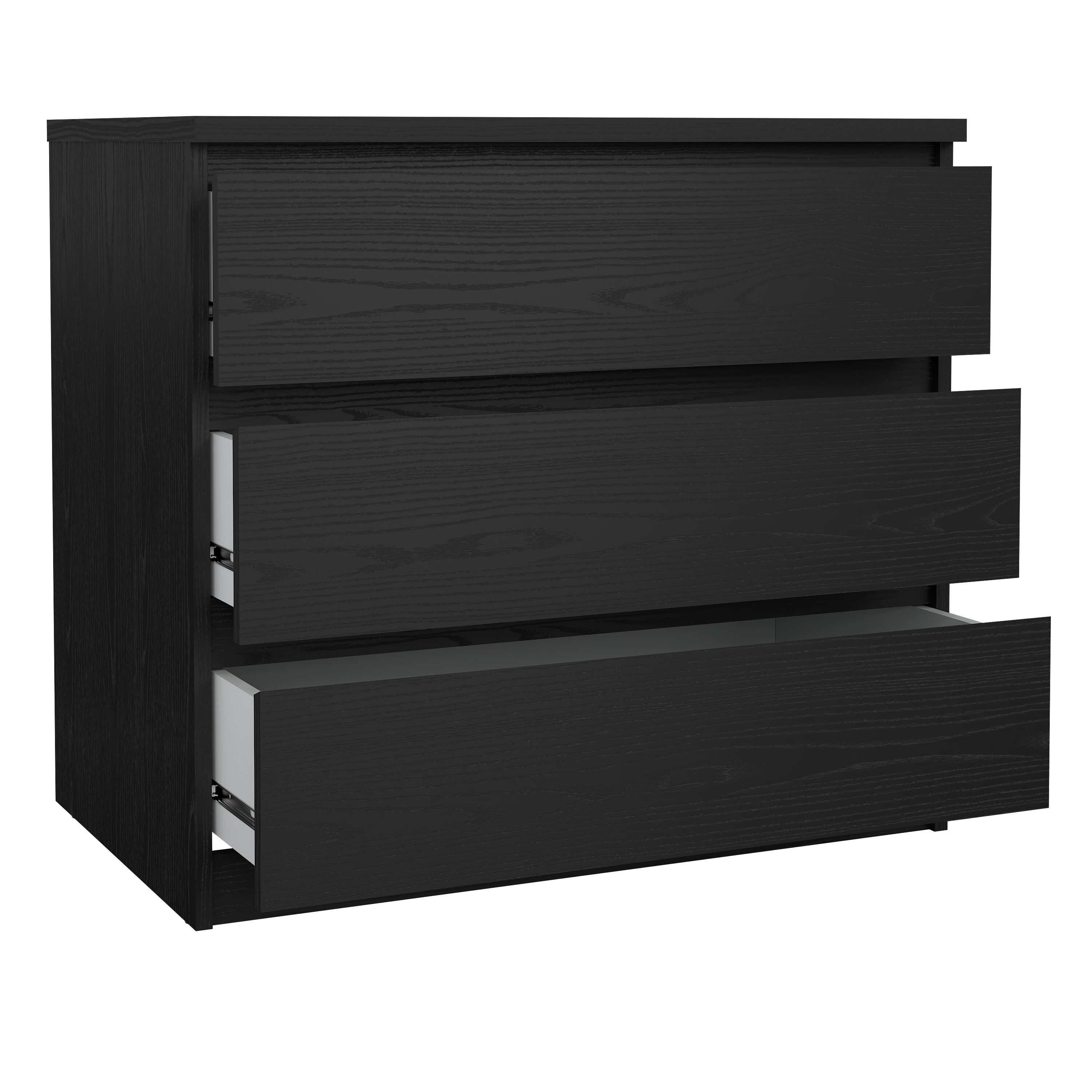 ikea malm 3 drawer dresser Tvilum Scottsdale Black Woodgrain Chest Ikea Malm 3 Drawer Chest