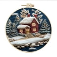 thumbnail image 1 of Christmas Embroidery Kit, Christmas Embroidery Kit with Embroidery Hoop, Easy Embroidery Kit for Beginners and Adults,Hand Embroidery Kit with Stamped Embroidery Pattern, DIY Needlepoint Kit Set, 1 of 9