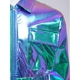 thumbnail image 2 of YUUMIN Veste Métallique Décontractée à Sequins pour Filles et Garçons, Veste à Col Rabattu avec Fermeture Éclair, Bleu 8, 2 of 5