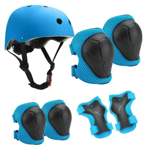 Juego De Casco De Bicicleta para Niños Rodilleras Coderas y Muñequeras Protecciones