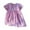 A-1231Purple, variant on MEZZALL Girls Summer Casual Dress Solid Color Elastic Waist Solid Color Comfortable Play Outfits Toddler Kids 2-11 Lightweight Breathable Dailywear Cute / 3-4 Years