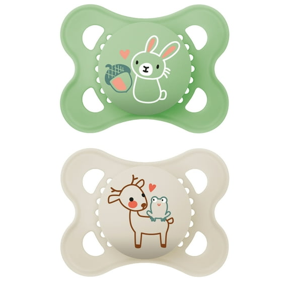 MAM Original Matte Pacifier, 0-6 Months, Boy, 2 Pack