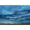 thumbnail image 2 of Jaynes Gallery 32x23 Gold Ornate Wood Framed with Double Matting Museum Art Print Titled - Canada-Ontario-Sault Ste Marie Asperitas clouds over Lake Superior, 2 of 4