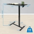thumbnail image 2 of Mount-It! Height Adjustable Overbed Desk, Couch Desk Table, Gas Springs for Easy Adjustment, Low Profile Casters, Black, 2 of 10