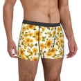 thumbnail image 4 of Salouo Classical Cute Sunflower NO.101 Print Men's Boxer Briefs,Breathable Underwear Elastic Waistband Briefs for Men -Large, 4 of 8