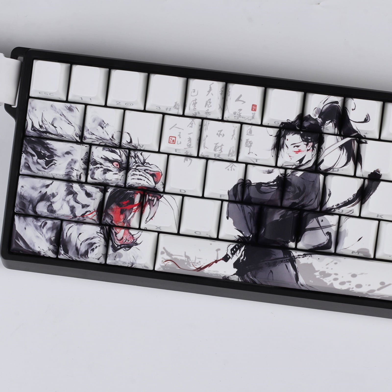 Tactiled Side Printed Keycaps Professional Dragon Theme Upgrades for Mechanical Keyboards 60% 68% Pattern