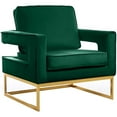 thumbnail image 1 of Meridian Furniture Noah Green Velvet Accent Chair with Gold Iron Base, 1 of 9