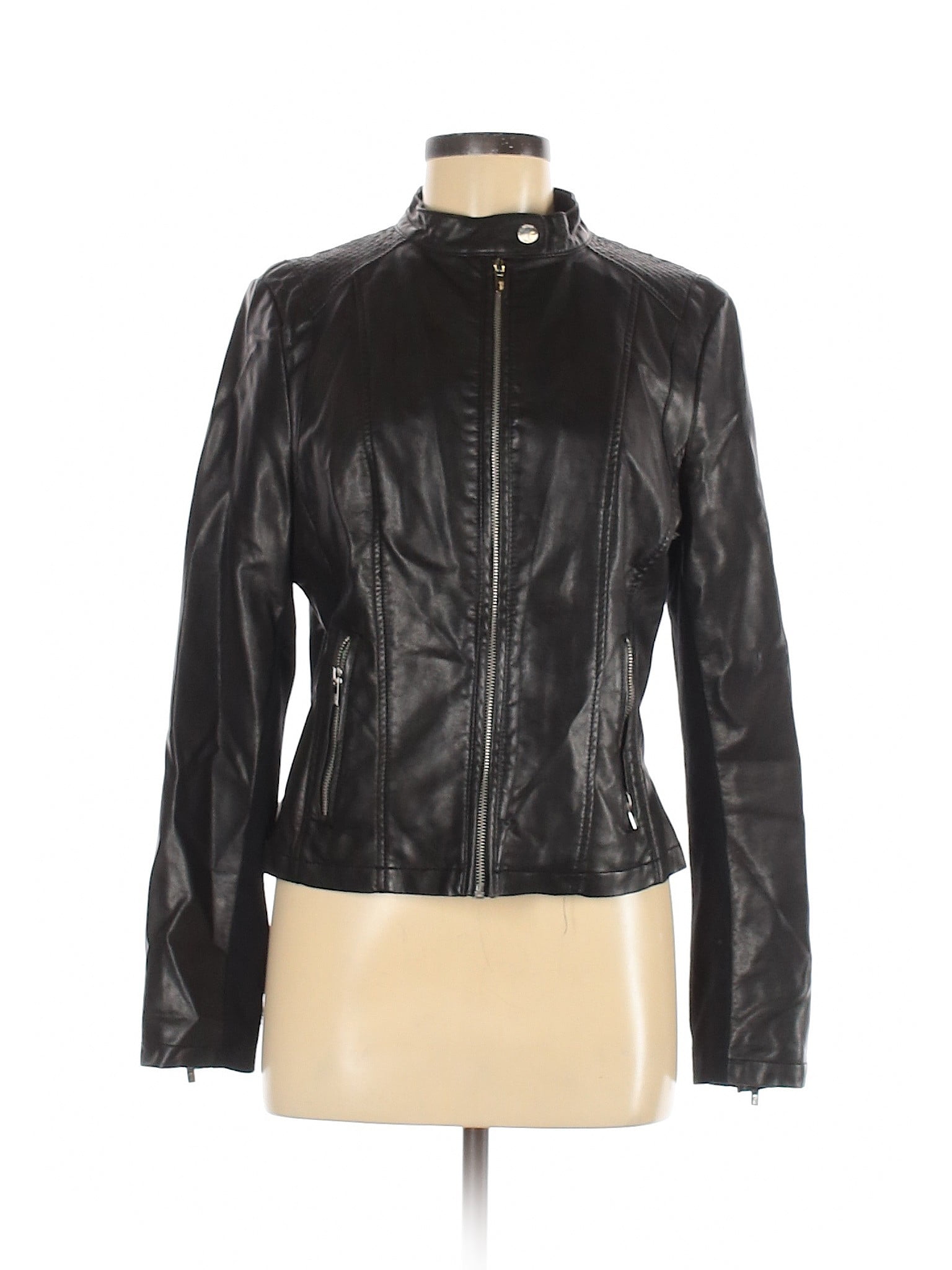 black rivet leather jacket
