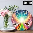 thumbnail image 6 of 2D Flat, One Piece, Rainbow Bridge Journey Pattern, Round Flat Print Metal Sign, 8X8in or 20Cm X20Cm, Round Iron Hanging Picture, Metal Iron Sign Room Home Decoration, Wall Art Aesthetic Decorat, 6 of 6