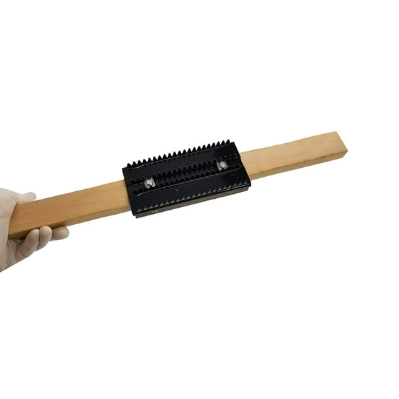 Râteau à Buffles Outil en Bois Élimine les Résidus de Composés et de Métal des Roues de Polissage 15 Pouces