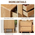 thumbnail image 5 of Solid Wood Nightstand Walnut Night Stand with Drawers Mid Century Modern Nightstand with Storage,Wood Night Stand,Small Bedside Table for Bedroom,Living Room,Office,Natural Bedside Table, 5 of 9