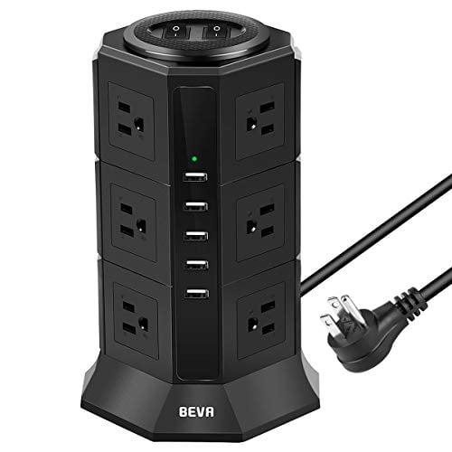 Power Strip Tower Beva Flat Plug Surge Protector 12 Ac S 5 Usb Ports Desktop Charging Station 1050 Joules 15a 1875w Multi Protection 6ft Long Cord Extension Cable For Home Office Etl Listed - Bestek 1875w Usb Wall Charging Station Power Strip Tower Beva Flat Plug Surge Protector 12 Ac S 5 Usb Ports Desktop Charging Station 1050 Joules 15a 1875w Multi Protection 6ft Long Cord Extension Cable For Home Office Etl Listed - Bestek 1875w Usb Wall Charging Station