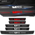 thumbnail image 2 of Motor Vehicle Parts Carbon Fiber Car Door Sill Rear Trunk Bumper Guard Plate Protector Stickers For Skoda Vrs Rs Logo Threshold Anti-scratch Decals, 2 of 2