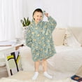 thumbnail image 6 of Dailycode Wearable Blanket Hoodie Oversized Sherpa Flannel Blankets with Pocket for 3-14 Year Old Cute Little Duck and Flowers, 6 of 7