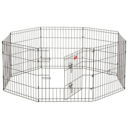 Portable Dog Fencing Modular Pet Indoor Outdoor Portable Exercise Puppy Play Pen, 24 inches, Can be used indoors or outdoors, so your pup can stay contained no.., By Lucky Dog ()