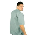 thumbnail image 2 of Men's Short Sleeve Retro Bowling Camp Shirt By Mato & Hash - Sage/Cream CA5000 3XL, 2 of 4