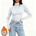 thumbnail image 3 of Mineart Fleece Lined Turtleneck Base Layer Top for Women Long Sleeve Slim Fit Thermal Layering Tee, 3 of 9