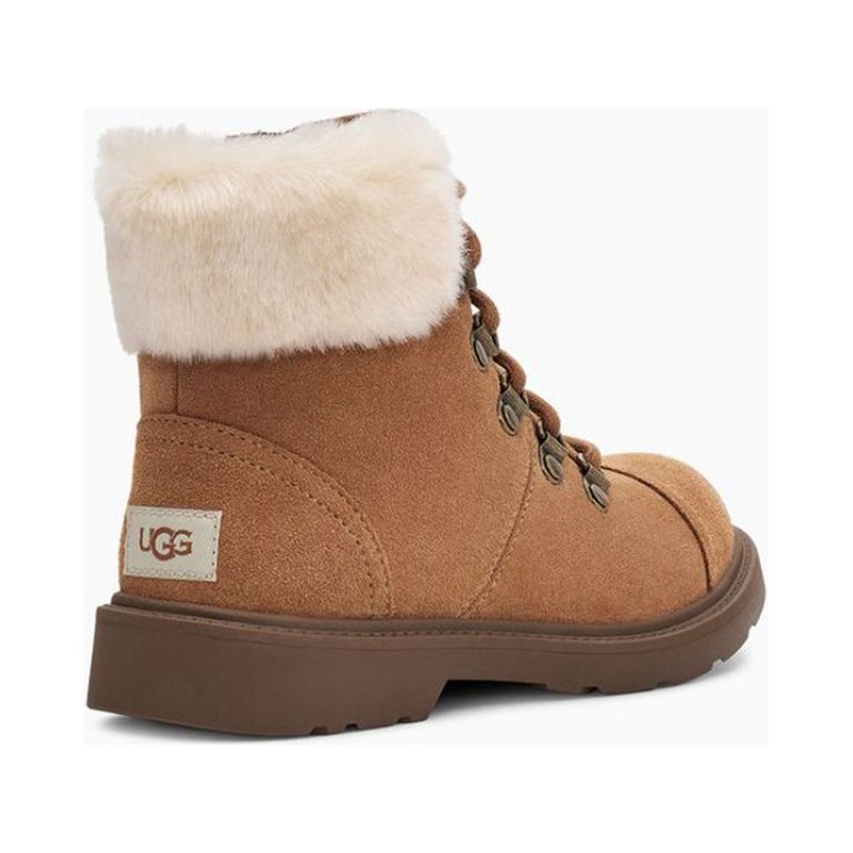 UGG Big Kids' Azell Hiker Weather in Chestnut Suede, 2 US