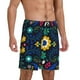 thumbnail image 2 of Fotbe Colorful Mexican Flower Pantalones Cortos de Pijama para Hombre, Ropa de Dormir, Pantalones de Pijama Cortos para Hombre-Medium, 2 of 6