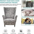 thumbnail image 5 of CHUNTIAN Wingback Chair Covers Slipcovers 2 Piece Stretch Wing Chair Covers Spandex Slipcovers Wingback Sofa Covers Armchair Covers Non-Slip Furniture Protector for Living Room Wingback Chairs, A13, 5 of 5