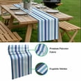 thumbnail image 5 of Geometric Stripe Table Runner - 36 Inch Long, Kitchen Dining Table Runner Dresser Scarves, Ombre Farmhouse Blue Vertical Striped Farmhouse Decor for Coffee Tables Wedding Party Banquet, 5 of 8