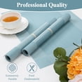 thumbnail image 3 of Vaukki PVC Placemats Set of 6 Heavy Duty Heat Resistant Washable Table Mats for Dining Table, Blue, 3 of 9