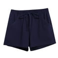thumbnail image 2 of Patlollav Women Casual High Waist Shorts Ladies Wide Leg Solid Jeans Short Pants, 2 of 6