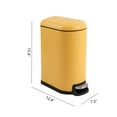 thumbnail image 5 of happimess Roland Mini 2.6-Gallon Step-Open Trash Can, Daffodil Yellow, HPM1009L, 5 of 7