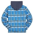 thumbnail image 4 of Plus Size Jackets for Men Clearance Plaid Flannel Jacket Winter Coat Classic Trucker Jackets with Hood, 4 of 5