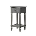 thumbnail image 4 of Convenience Concepts French Country Khloe 1 Drawer Accent Table with Shelf, Wirebrush Dark Gray, 4 of 4