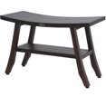 thumbnail image 1 of Banc de Douche / Extérieur en Teck Curviligne Compact avec Étagère Finition Marron, 1 of 1