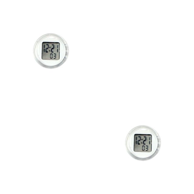 Scienceny Reloj para salpicadero, accesorios para ciclismo ABS, componente electrónico, reloj adhesivo, accesorios para motocicleta, temporizador Digital Blanco 2piezas Scienceny CBP582624