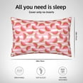 thumbnail image 6 of KLL Sweet Watermelon Pattern Silk Pillowcase for Hair and Skin Standard Size 20"X 30" Soft Breathable Pillow Covers for Sleeping, 6 of 8