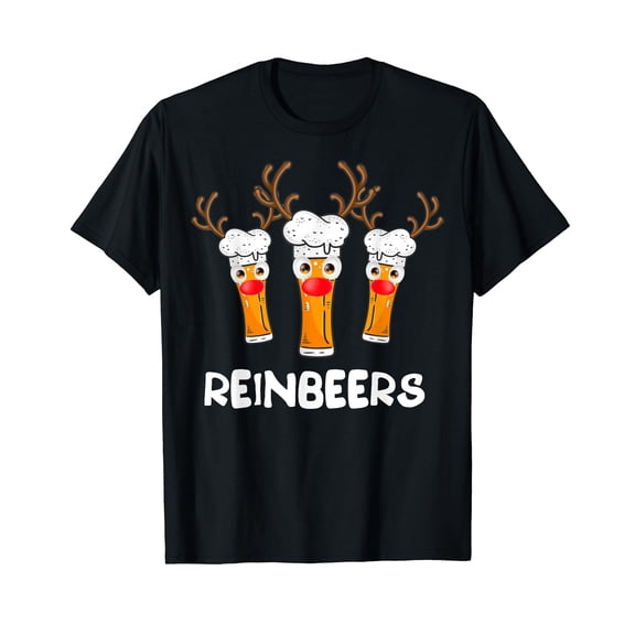 Reinbeers Funny Reindeer Beer Christmas Drinking Xmas Gift T-Shirt