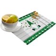 thumbnail image 2 of Placemats Set of 4, Saint Patrick Gnome with Clover Green Plaid Washable Burlap & Cotton Placemats for Kitchen Dining Table Holiday Home Decoration, 2 of 6