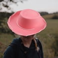 thumbnail image 1 of Sombrero de vaquero BLESIY Unisex de fieltro para otoño invierno, 1 of 7