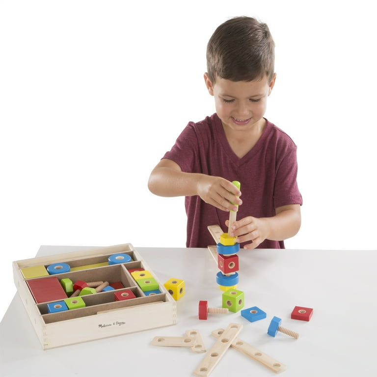 Melissa & Doug Twist & Turn Wooden Tools Construction Play Set (44