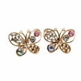 thumbnail image 2 of 1 par de Aretes de mariposa Perfecl de Aleación dorada para boda 21mm x 16mm, 2 of 6