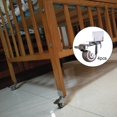 thumbnail image 4 of 4x Plate Swivel Caster Rubber Wheel Side Mounted Metal Housing Caster Loading Capacity 35-46 Silent for Cabinet Bookshelf Kitchen , , 2.5cm, 4 of 8