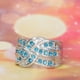 thumbnail image 4 of Azul Electroplate Joyería de Plata Mujeres Anillo de Compromiso Anillos de Novia, 4 of 8