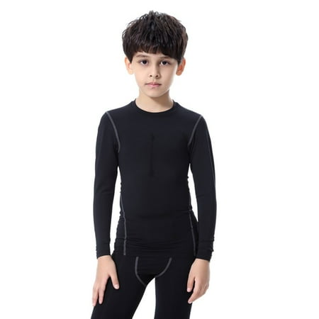 Cool Childrens Clothing - EFINNY Childrens Boy Girl Unisex Quick-dry Compression Base Layer Skins Breathable Thermal Fitness Sports Wear Shirts