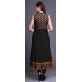 thumbnail image 4 of Bimba Black2 Ikat Anarkali Robe pour Femmes Kurti Imprimé Ethnique Indien Longue Kurta Robe de Soirée Petite, 4 of 6
