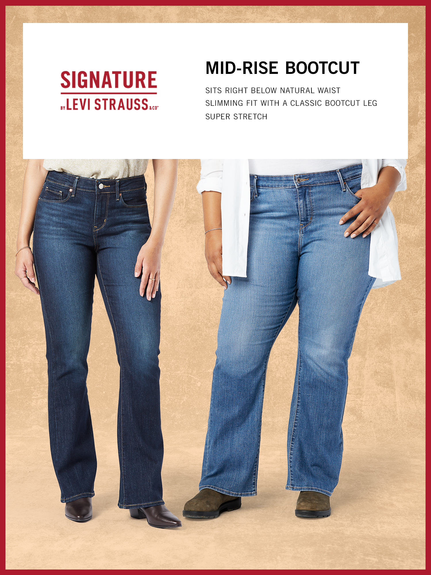 Signature by Levi Strauss & Co. Women's and Women's Plus Modern Bootcut Jeans - image 2 of 7