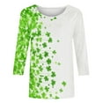 thumbnail image 5 of St Pattys Shirts Women Shamrock Graphic T-Shirt 3/4 Sleeve Crew Neck Casual Tops St Patricks Day Shirt Funny Irish Blouses, 5 of 5