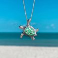 thumbnail image 7 of DQRPSEETB Opal Sea Turtle Necklace Pendant Necklace Ocean Beach Jewelry Handmade Sea Life Accessory Jewelry Gift for Women, 7 of 7