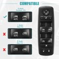 thumbnail image 4 of Auto Front Left Driver Side Master Power Window Switch for Jeep Grand Cherokee 2014-2017 68141890AA, 4 of 7