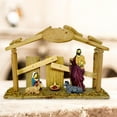 thumbnail image 6 of Holy Family Figurine Christmas Nativity Scene Horse Cow Resin Design Suitable for Religious Education, 6 of 9